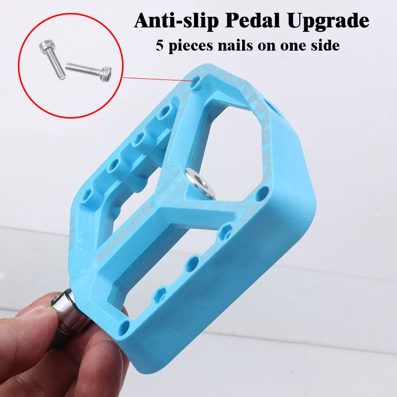 Spot Hot Sale RACEWORK MTB Bike Pedal Nylon DU+Sealed Bearing Ultralight Color Cycling Bicycle Pedals