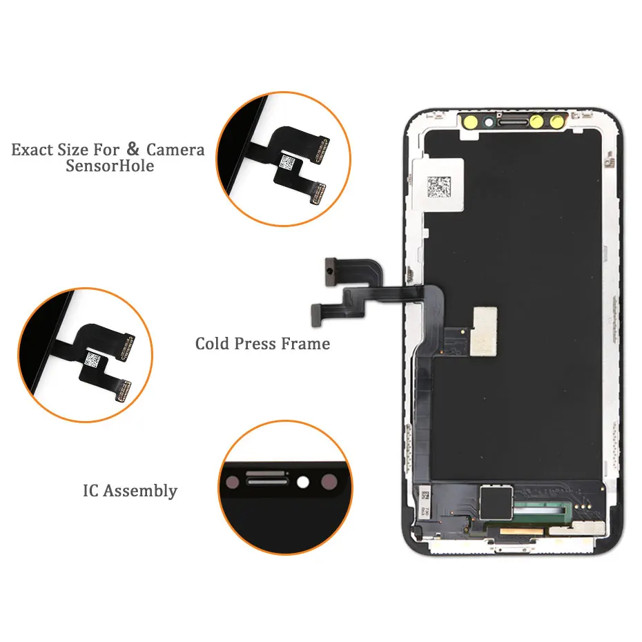 100% Tested Original GX Hard Soft Touch Screen Digitizer Assembly Replacement Lcd for iPhone X 11 12pro OLED LCDS
