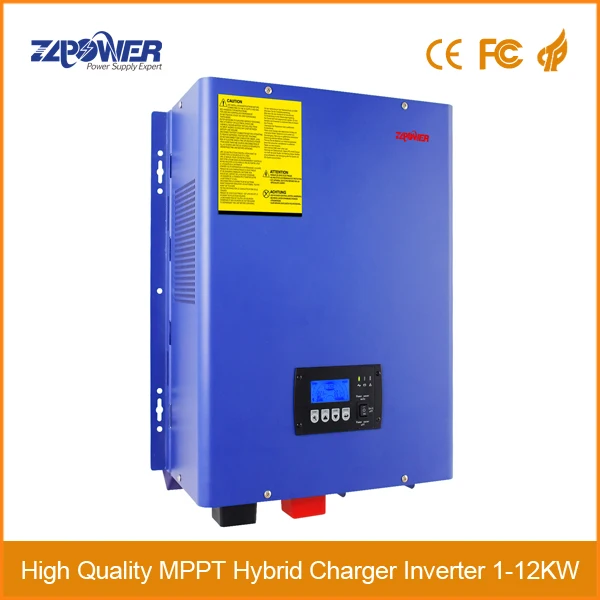 5KW 8KW 10KW 12KW Solar Hybrid Inverter Built in 40A 60A 120A Mppt Off Grid 48V 72V inverter