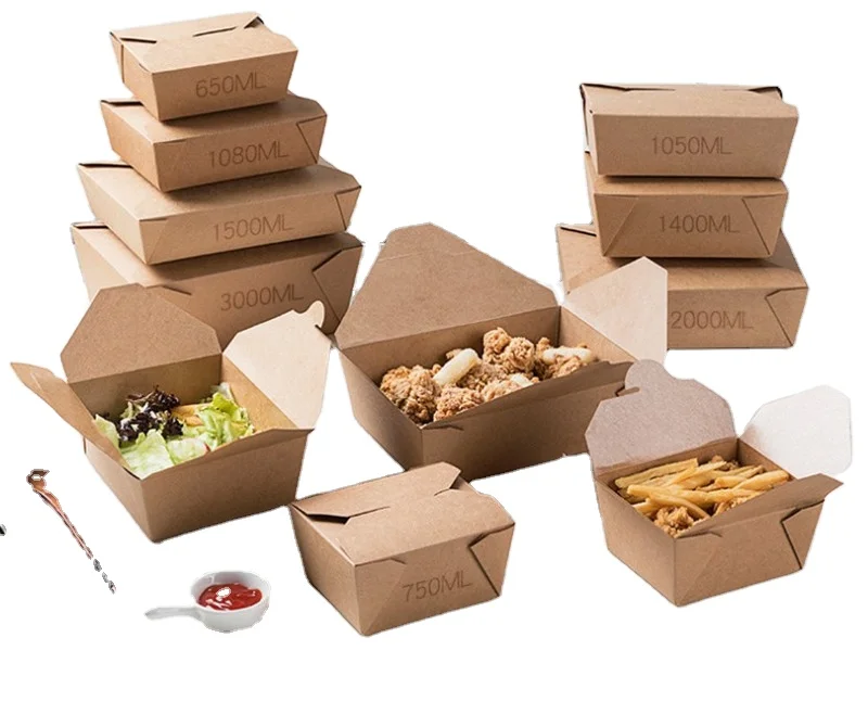 Cheap Custom Hot Noodle Delivery Fast Food Takeaway Chicken Packaging Paper Boxes
