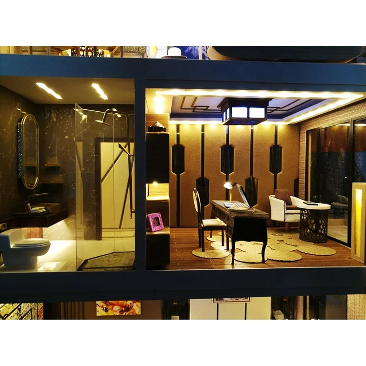 Миниатюрная модель фигурки домов в стиле архитектуры недвижимости