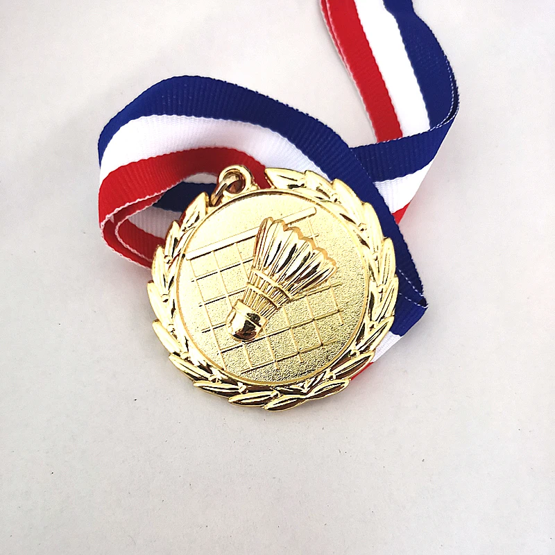 Custom Sport Gold Silver Color Badminton Medal Football Soccer Medals And Trophies
