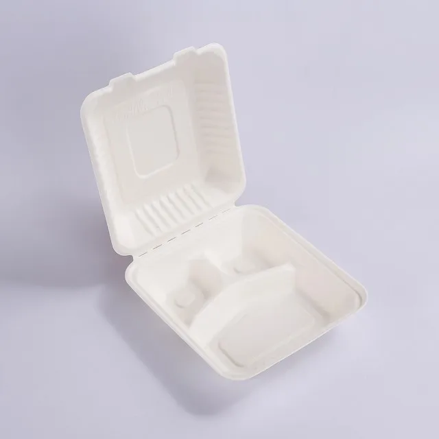 disposable sugarcane pulp plate 5 section plate