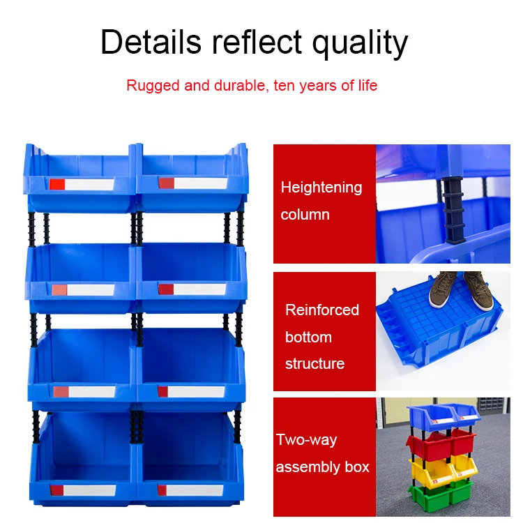 Craft storage Plastic Parts Box Warehouse Storage Stackable Bin