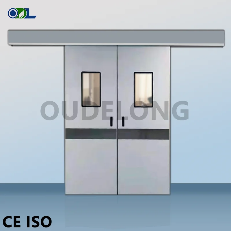 Oudelong CE/ISO Certification Hygienic Aluminum Frame Automatic Closed Clean Room Door for Cleanroom