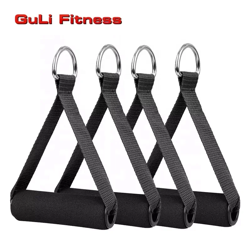 Gym Handle Extra Wide Foam Grips Nylon Cable Handle Attachment Foam Grip Home Workout Handles Pull Resistance Bands Grips
