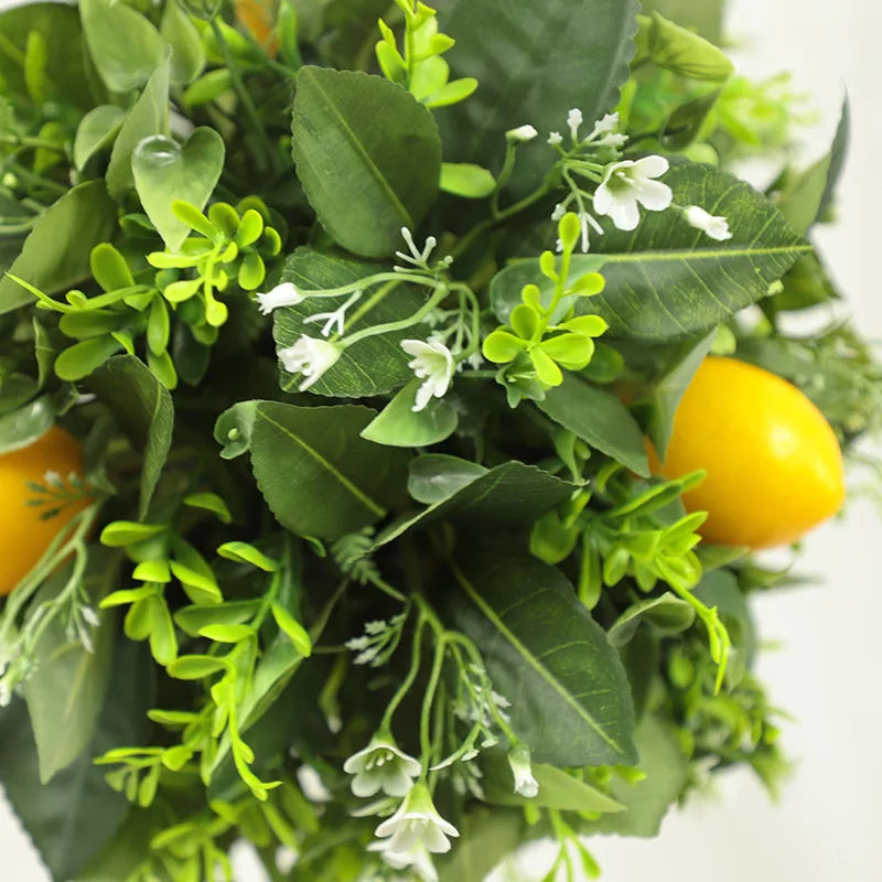 New Design Plastic Artificial Potted Globular Lemon Tree With Fruit Wholesale Artificial Plant For Indoor Decoration