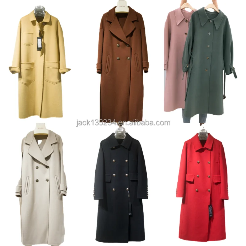 2022 High quality Wool Coat China Manufacturer classic hand made wool coat fabric winter long wool coat women