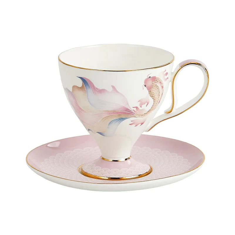 High-grade bone china handmade ceramic mugs ceramics plate and cups set