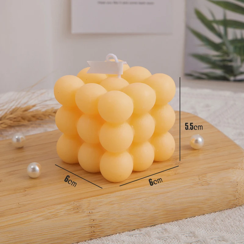 2022 Ins home decor Round Magic 3D Cube Aromatherapy Candle Soy Wax Essential Oil Scented Fragrance Candles