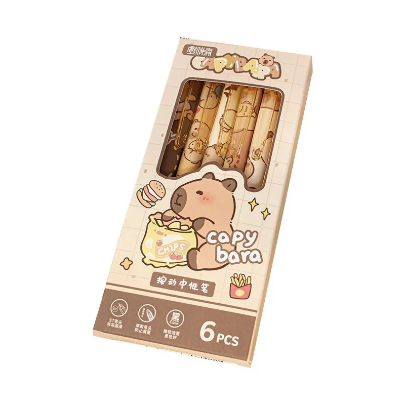 cute cartoon pressing capybara gel pen student stationery writing signature 0.5mm gel pen hot selling gel pen school supply