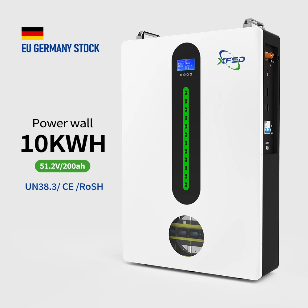 DE Stock DDP 6000 цикл Powerwall 10 кВтч Lifepo4 литий-ионные аккумуляторы 48 В 200 А · ч солнечные Аккумуляторы для дома