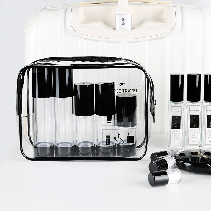 factory wholesale waterproof clear makeup bag travel cosmetic bag organizer with custom logo