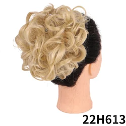 Оптовая продажа, спутанные натуральные эластичные кудрявые шиньоны для наращивания волос, хвост для афро-конского хвоста, волосы, шиньон, синтетический пучок волос