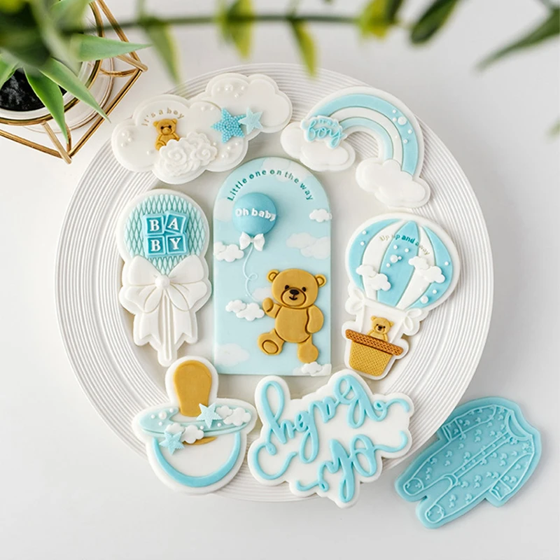 Life Event 3D Pattern Acrylic Cookie Cutter & Embosser Stamp And Biscuit Cookie Fondant Embosser Stamper