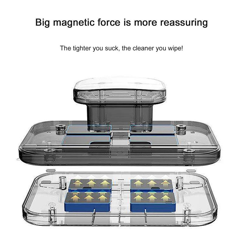 Anti pinch plate inside window glass cleaner magnetic windows double side cleaner wiper glass cleaning mop shower cleaner