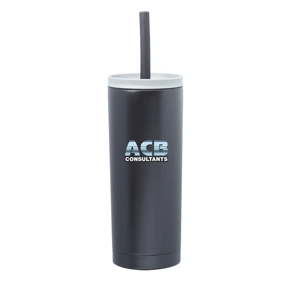 United States of America Inventoried and Printed 19 ounce Winslow Stainless Steal Mug with Straw