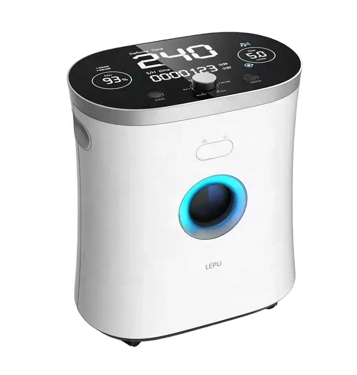 Lepu Singapore 96% Home High Flow Mini Hospital Oxygen Generator Low Noise 5 Liter 5L Medical Grade Oxgen Concentrator Portable
