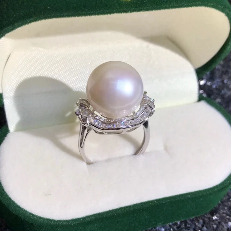 R1056 Оптовая совершенный 925 стерлингового серебра, с ремешком вокруг лодыжки, настройки конечные бусины в форме цветов, последняя пресной воды Жемчужное кольцо украшение для ногтей перстень для женщин