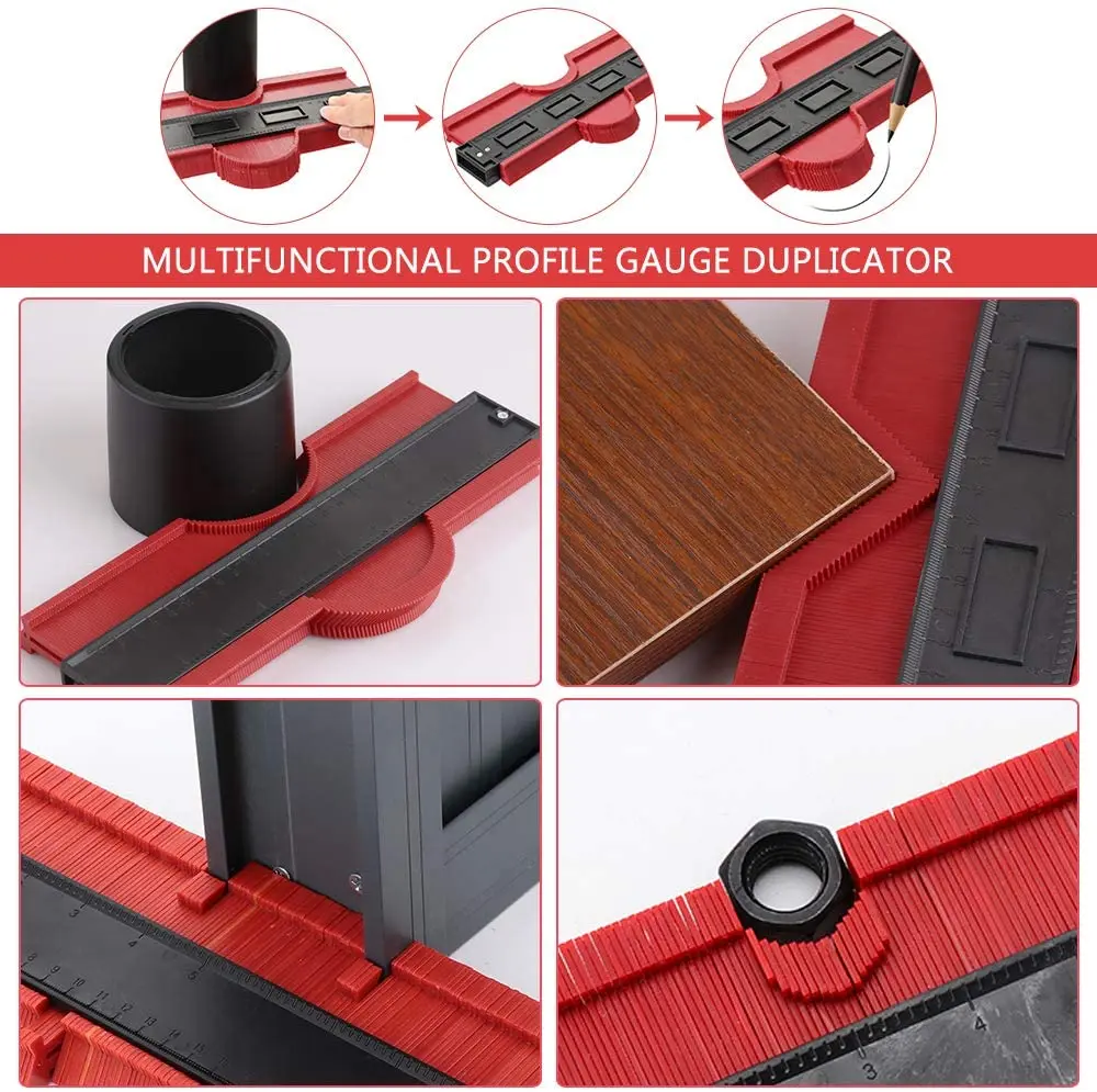 Wholesale 20 Inch 50cm Plastic High Accuracy Contour Gauge Extra Long Woodworking Measuring Contour Gauge