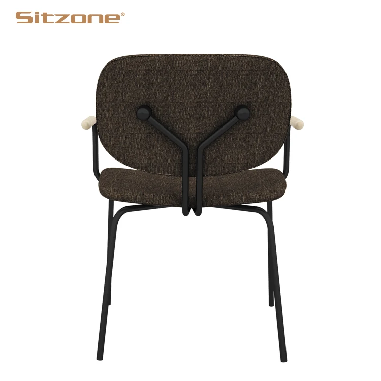 
Customized 2020 new model designer metal frame cafe arm chair for office 