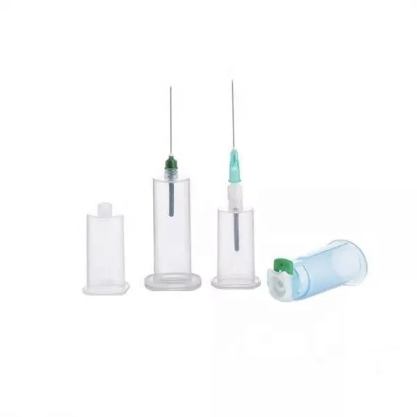 Medical grade disposable sterile blood collection tube needle holder