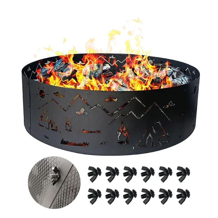 Easy Installation Portable Outdoor Camping Stainless Steel Round Campfire Fire Pits