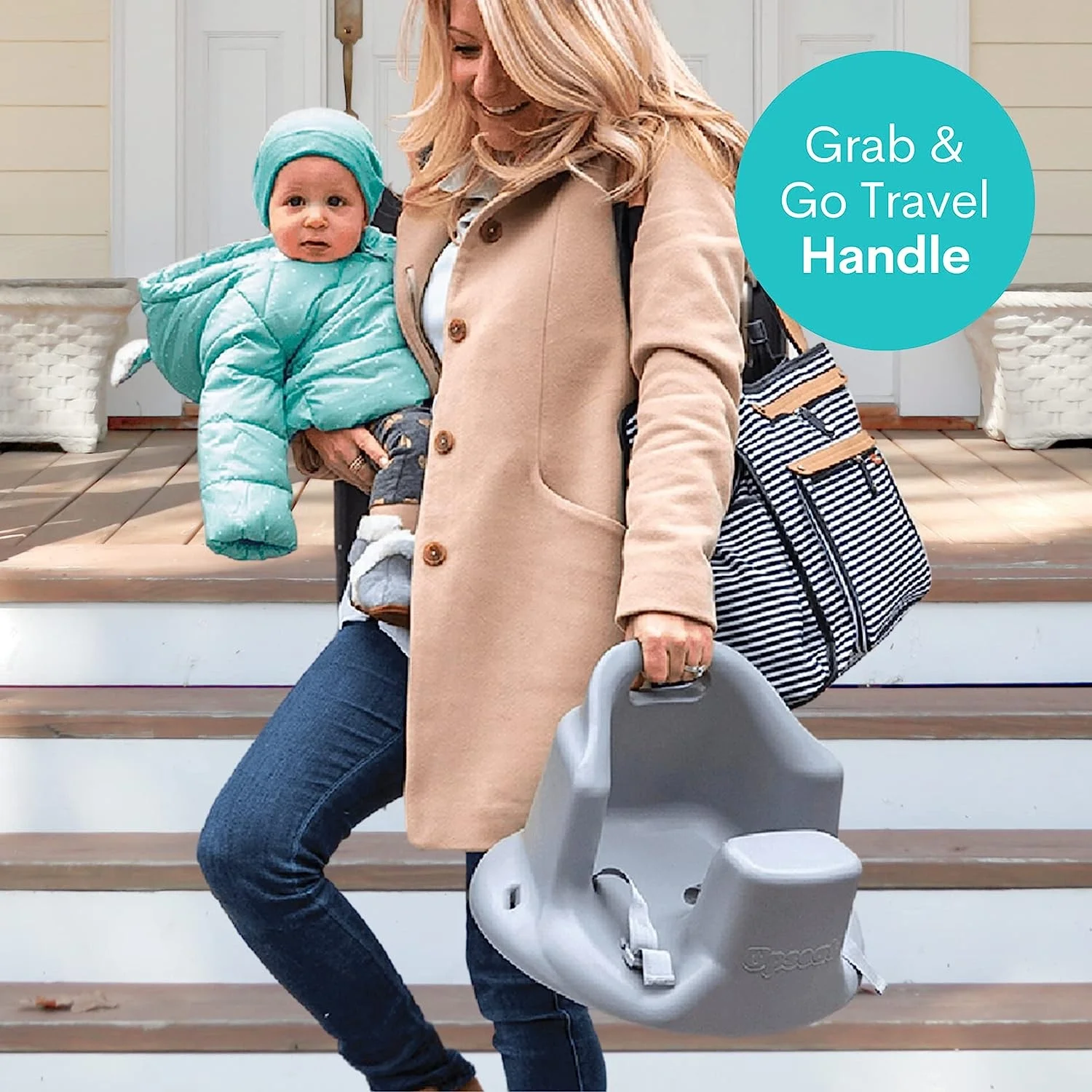 Toddler Booster Seat for Dining Table Non Slip Stable Baby Booster Seat for Dining Table Soft PU Foam Booster Chair for Toddlers