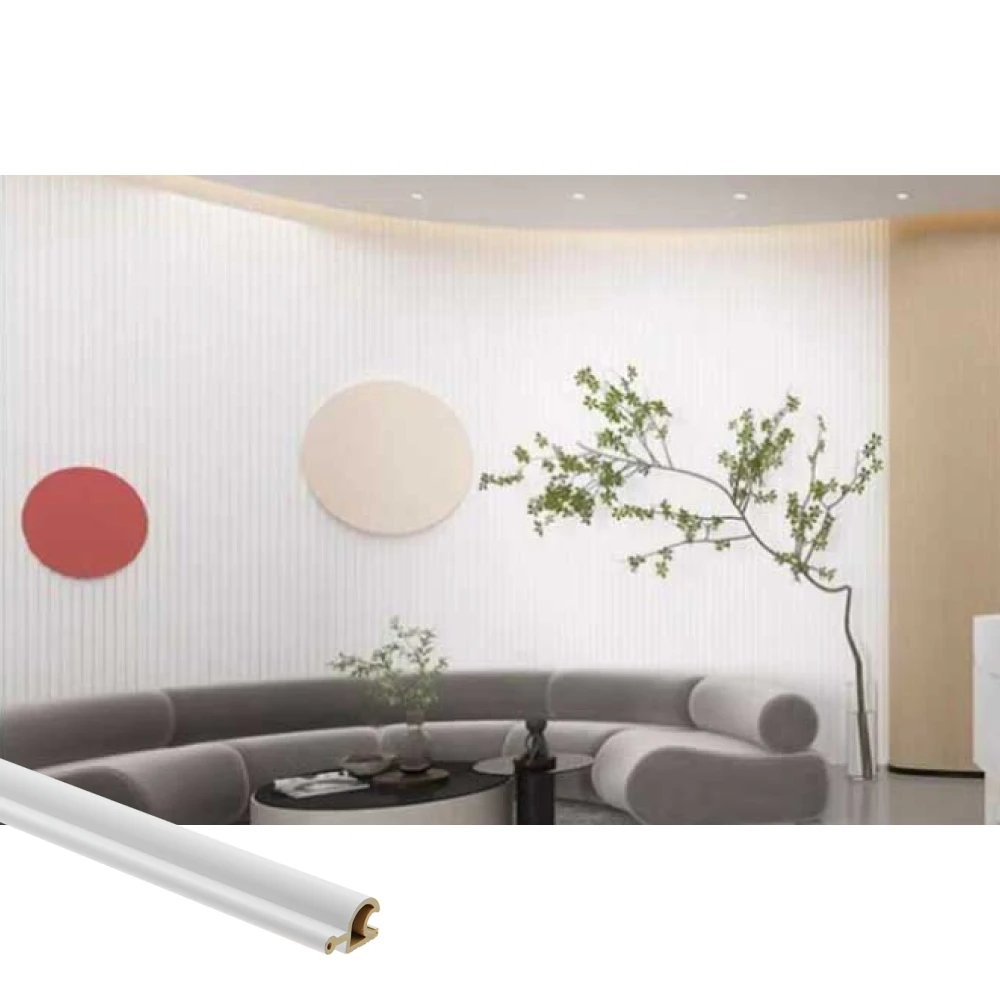 Interior Decorative WPC Wall Panel Indoor Rotating Grille Curved wall panel for Cylindrical Wall
