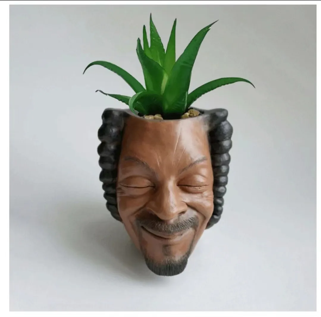 Лидер продаж Amazon 2023, креативная ваза с человеческим лицом, полимерная ваза, полимерная ваза, садовый орнамент для домашнего декора, держатель для ручек на стол