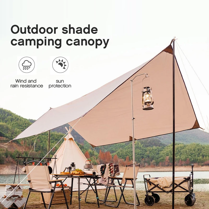 OEM Tente De Wholesale Double Layer Tarps Outdoor Camping BBQ Portable Tarp Awning Tent Waterproof Ultralight Sun Shelter