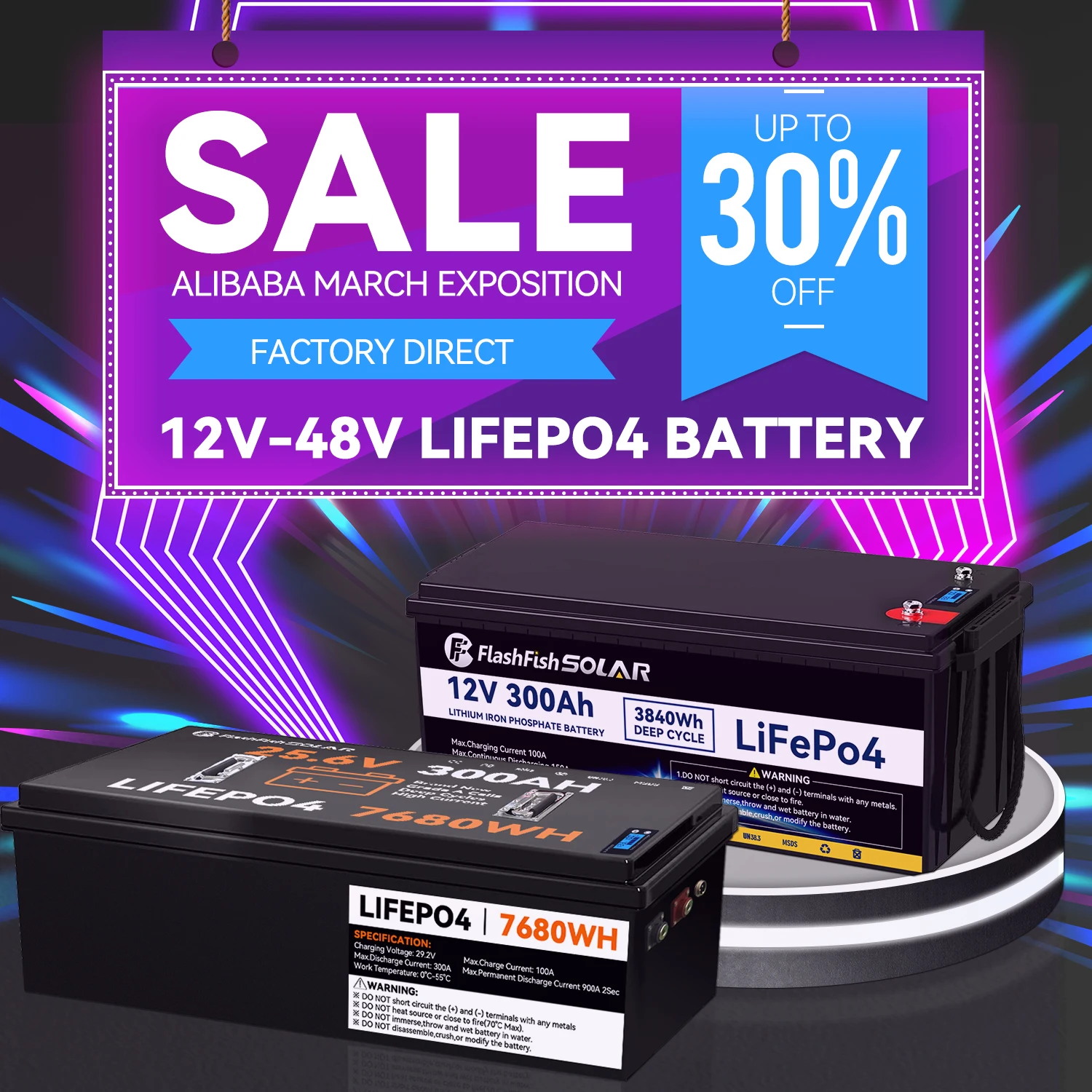 Аккумуляторная батарея Bms Smart Bluetooth литий-ионный Аккумулятор Lifepo4 для гольф-мобиля электромобиля 12 В 50 Ач 100 200 ач 300