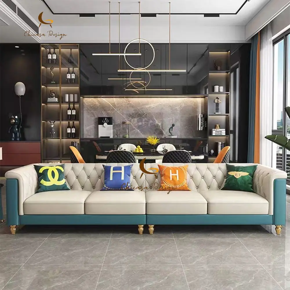 Home L Shape Sectional Corner Sofa Modern Soild Wood Legs Flared Armrests Fabric Sofa Couch Living Room Sofa Set Furniture
