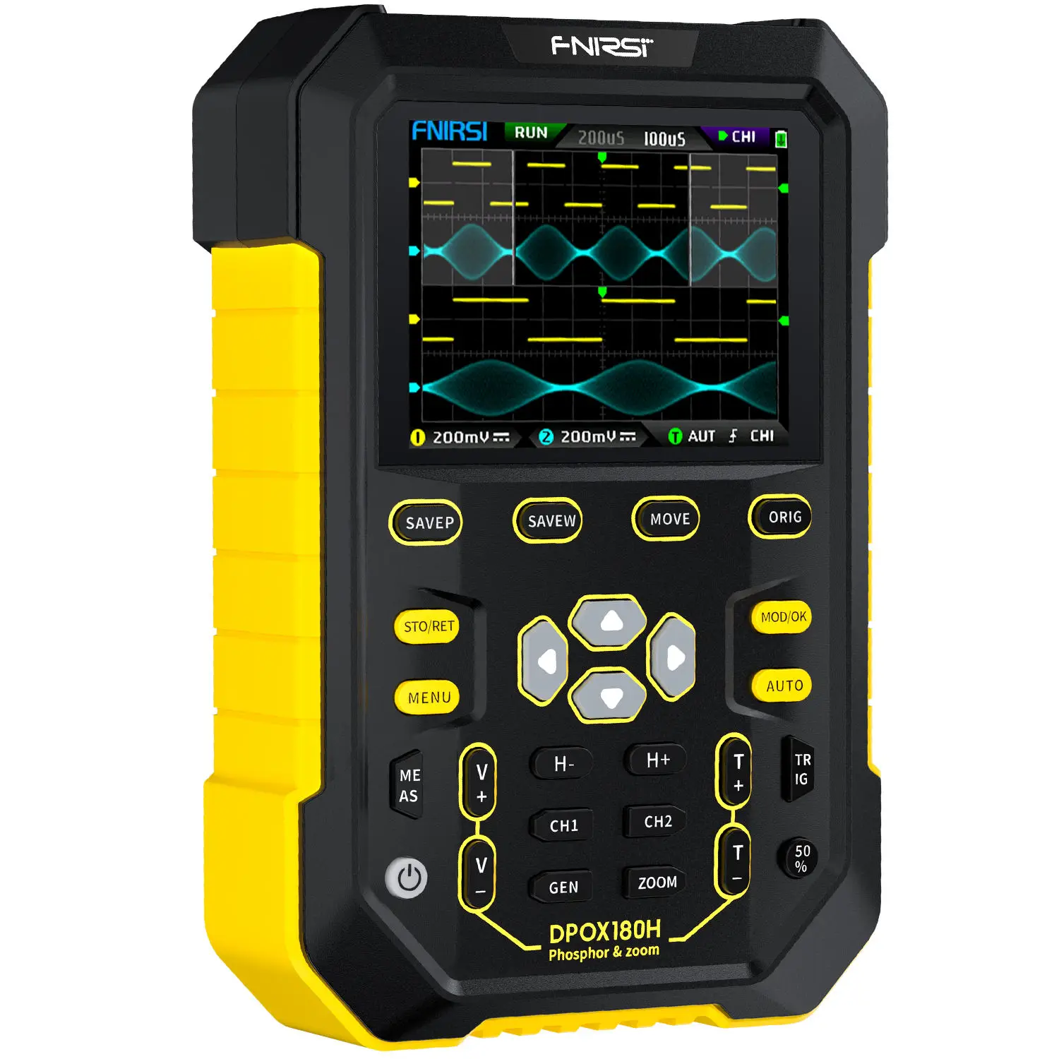 FNIRSI DPOX180H 180MHz 3DB 2in1 Dual Channel 20Mhz Signal Generator ZOOM XY FFT Oscilloscope