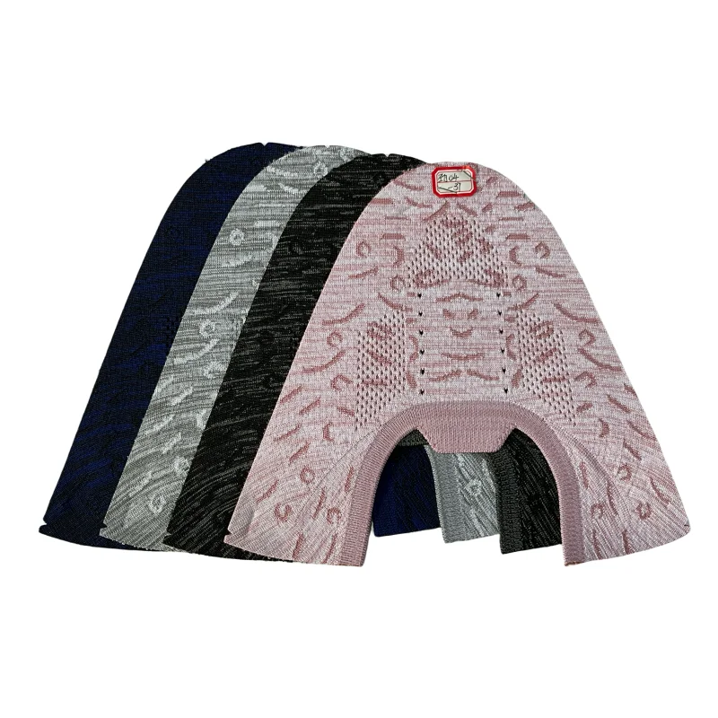 Customized logo designer 3D knitted football mesh sneakers sports running semi-finished shoe upper upper manufacturer factory