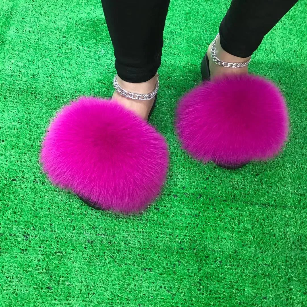 
Fur slippers raccoon fur slides brown fur slides raccoon 