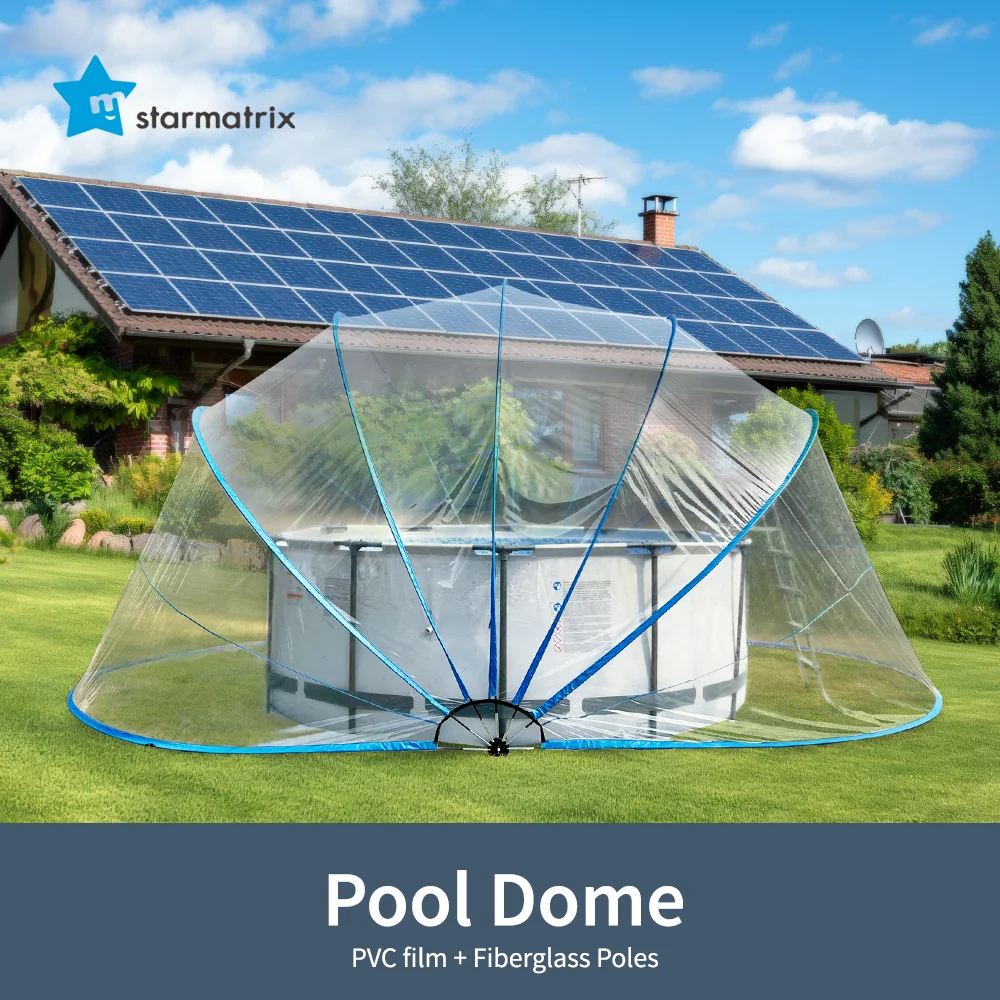 STARMATRIX above ground retractable pool dome cover