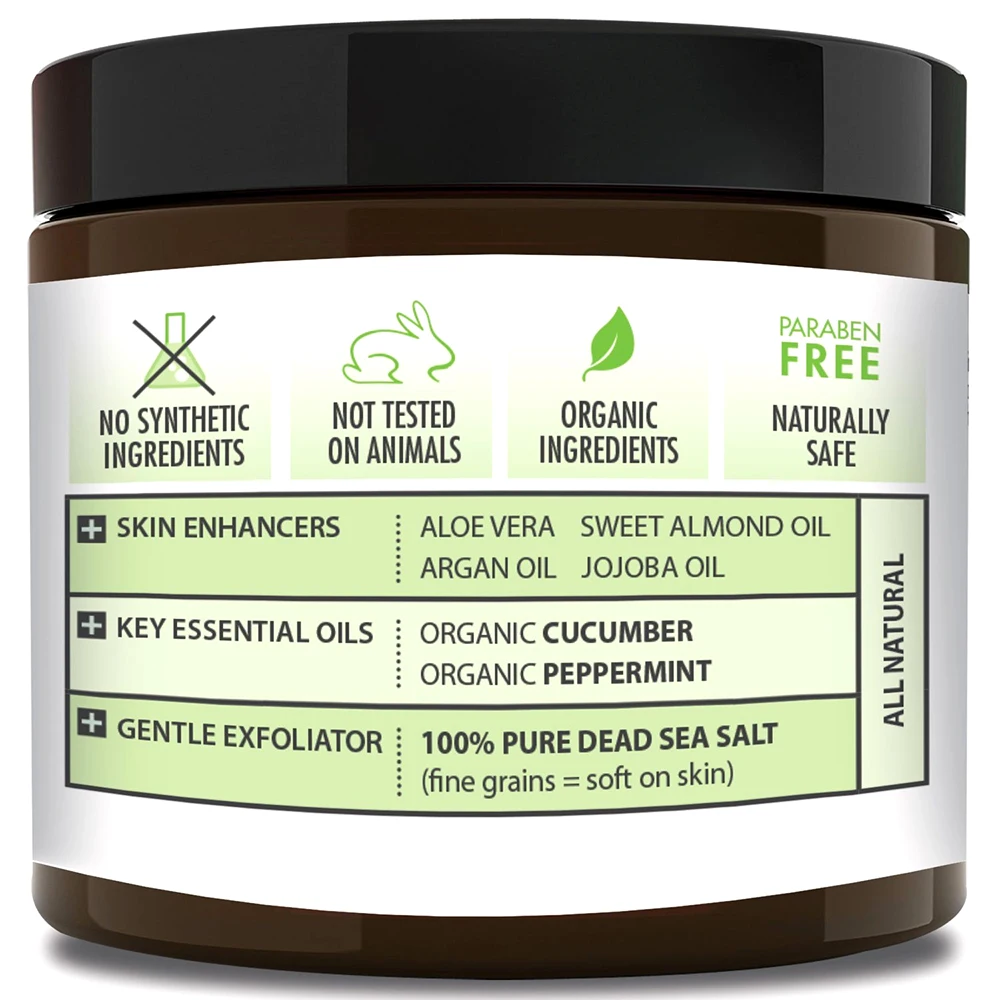 Scrub Body Exfoliating Sea Dead Salt Coconut Face Best Sugar 250g