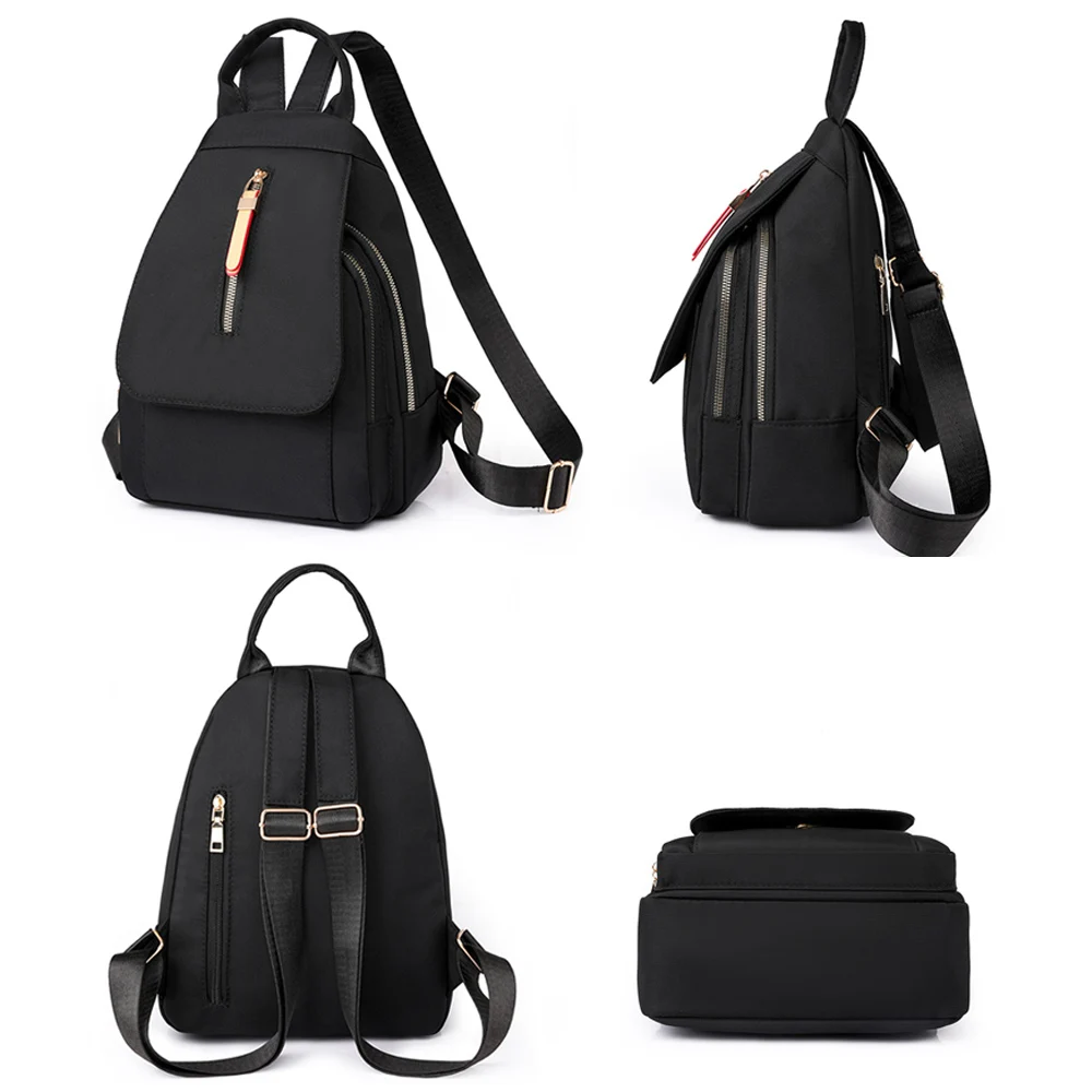 Anti Theft Backpacks For Women College Travel Bag Zipper Female School Bags for Girls Nylon Waterproof