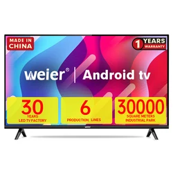 Weier TV 24 32 43 50 55 65 inch smart tv LED televisions 4K  android TV OEM factory Suppliers