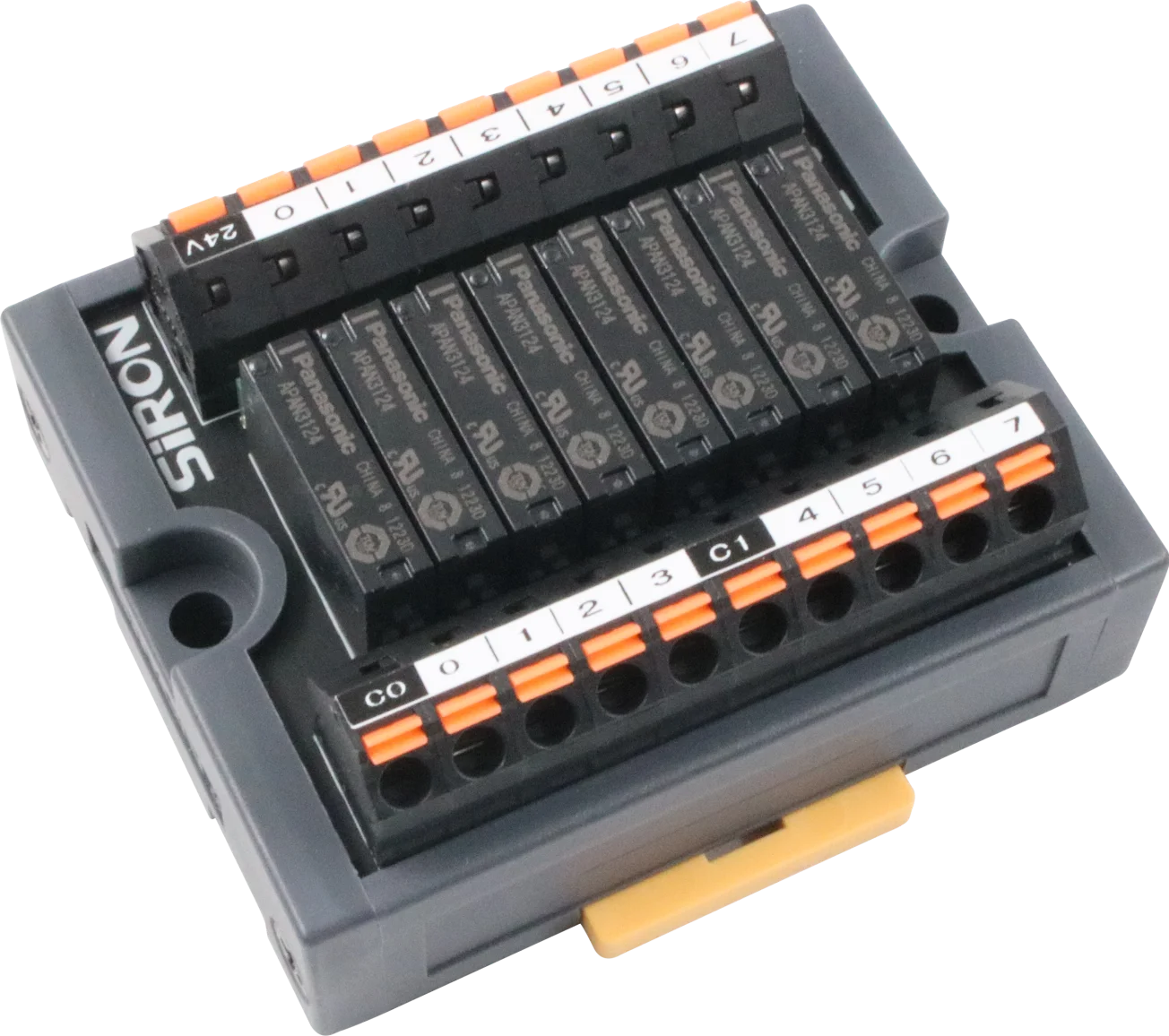 SiRON Y410-AT Pluggable 8 Bit Relay Module DC24V PLC Microcontroller Relay Board Module