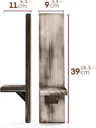 Wallmounted Rustic Pillar Candle Sconce  Wooden Candle Holders