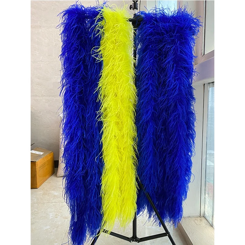 6ply  feather boas in wholesale hot pink ostrich feathers & white ostrich feather trim for garment dress