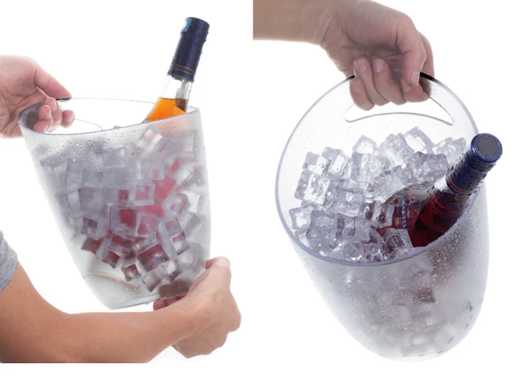 Clear Plastic Cheap Champagne Bucket, Clear Acrylic Champagne Bucket