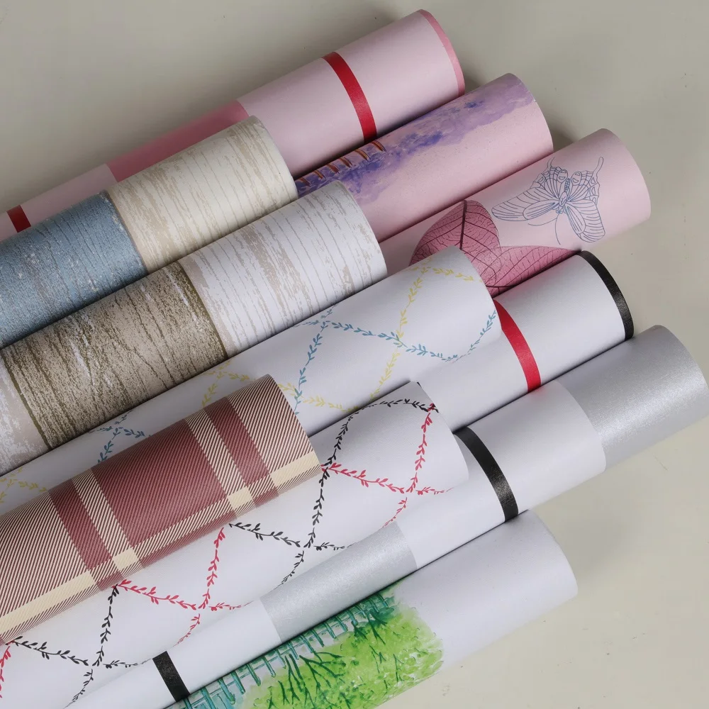 Jinyi Peel And Stick Geometric Blank Roll Wrap Film Murals Floral Pattern Contact Paper Furniture Wallpaper