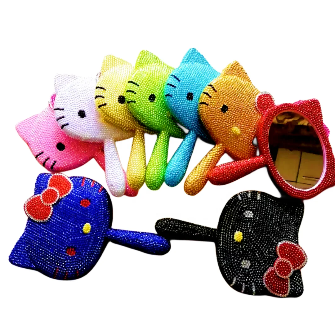 Handheld Vanity Makeup Mirror Makeup Handle Cosmetic Mirror for Women Personalized Square Plastic Mirror