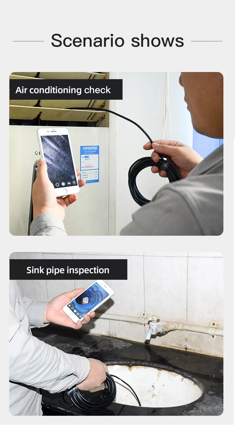 Industrial Mini Borescope Camera Cable Driver Snake TYPE C USB Endoscope Inspection for Android