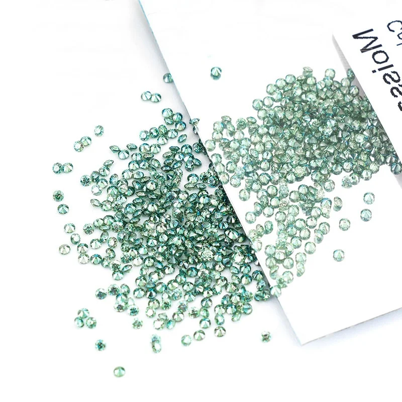 Factory Direct Moissanite Diamond VVS  Blue Green Melee Moissanite Loose Stones For Jewelry Making