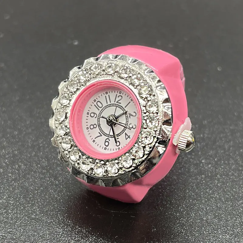 Luxury Brand Free Size Rings Quartz Watches Women Men Ring Diamond Watch Ladies Fashion Clock Relojes