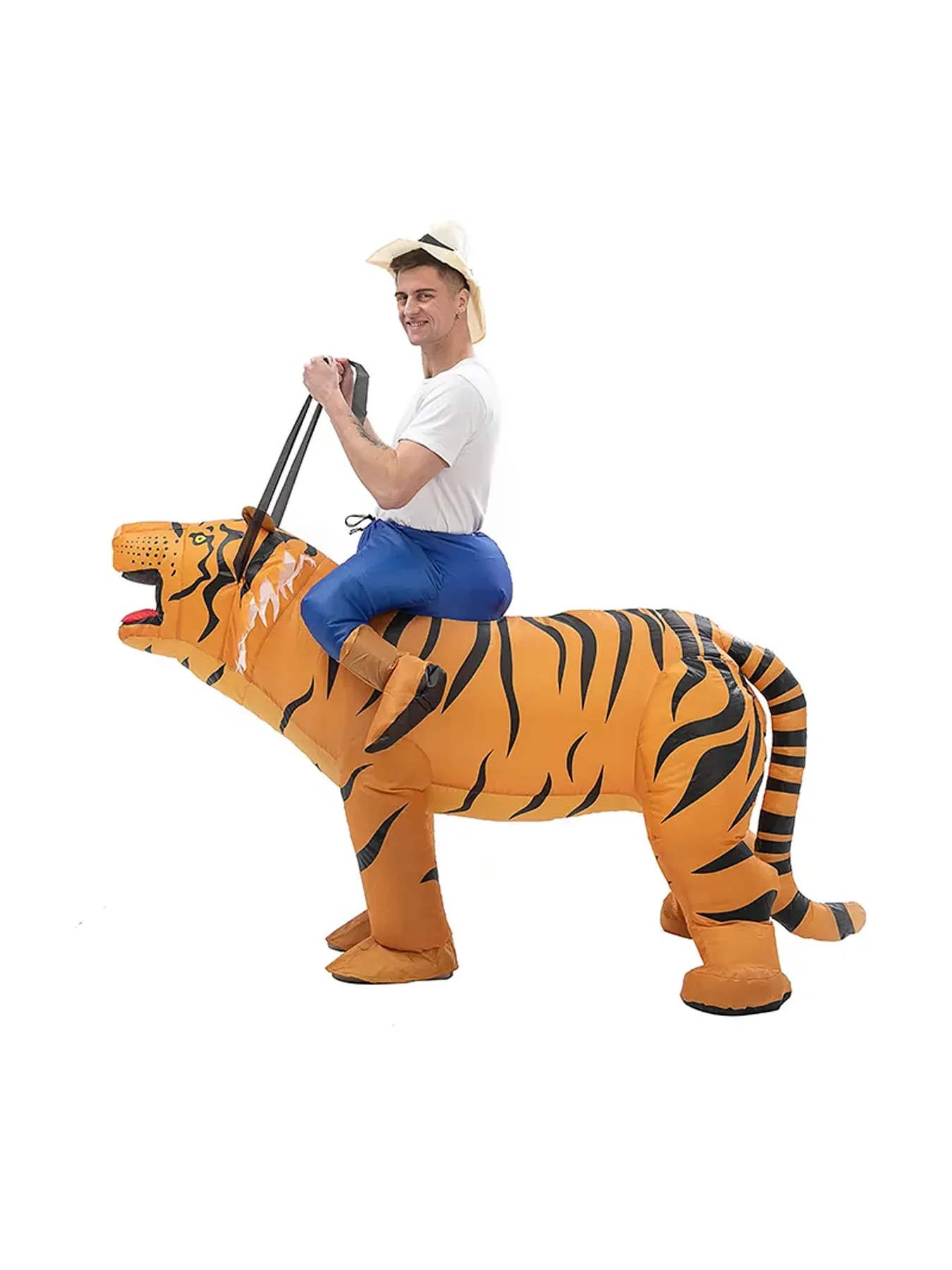 New Style halloween Unisex Adults Ride-On Inflatable Tiger costumes for adults party